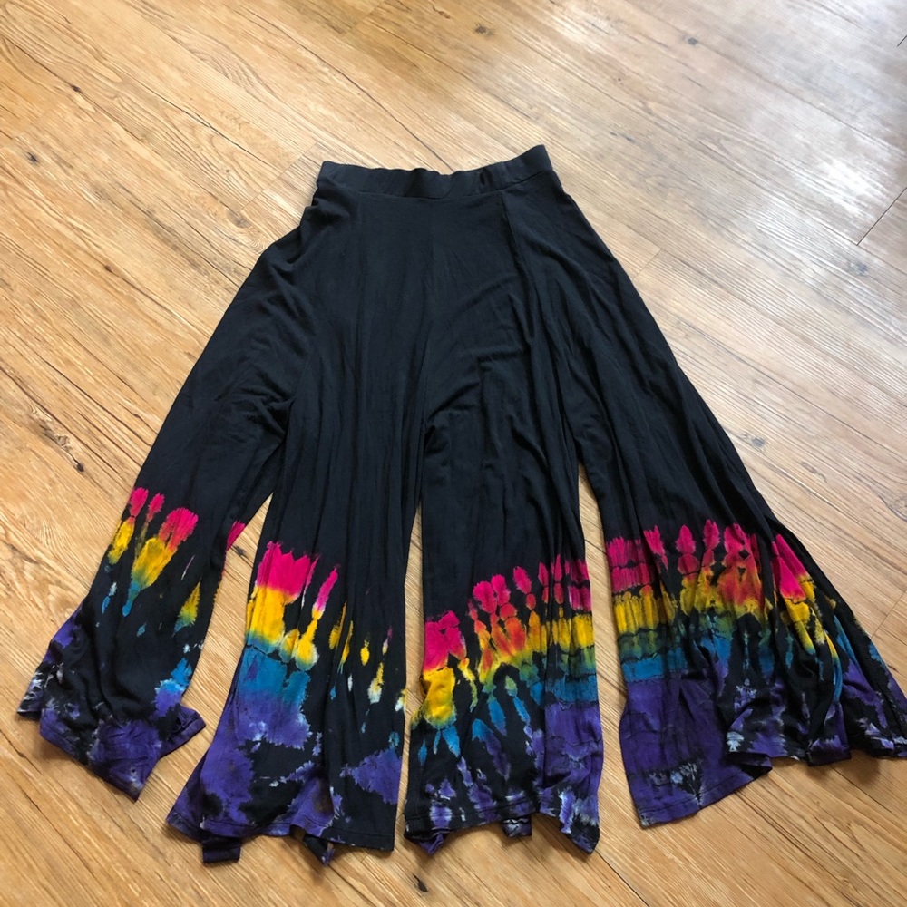 Long Tie Dye Skirt with Slits